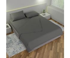 Leonardo Home - completo piazza e mezza da Letto 100% puro cotone - compreso nel completo 1 lenzuolo - 1 federa per cuscino standard - 1 sotto con angoli - prodotto 100% MADE IN ITALY