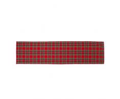 PARAMAISON Runner Natalizio Scozzese Rosso, Centrotavola Rettangolare Cotone, Natale Decorazioni Casa, Addobbi Natale per Cucina, Ottima Idea Regalo, 40x140 cm