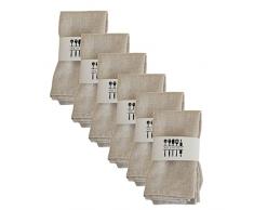 Set di 6 tovaglioli di stoffa in lino lino naturale decorazione da tavolo cucina da pranzo cena caffetteria ristorante 40x40cm per la famiglia matrimoni cocktail partenza natalizia colore beige
