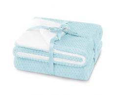 AmeliaHome Coperta 170 x 210 cm, morbida trapuntatura Sherpa effetto pelliccia dagnello, 40886