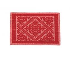 HomeLife Tappeto Bagno in Cotone Rosso 50X80 cm Made in Italy | Tappetino Bagno Assorbente in Rilievo con Fondo Antiscivolo |Tappeto Doccia Lavabile in Lavatrice | Tappetini Scendidoccia Sardo
