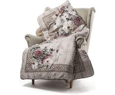 Caleffi Royal Scaldotto Plaid Imbottito, Cotone , Tortora, CM. 130X170, 1004258 , Caleffi