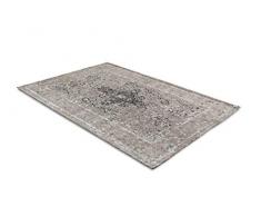 LIFA LIVING Tappeti da Salotto Moderno in ciniglia, Tappeto di Design con Motivo Vintage (Grigio Sabbia, 160 x 230 cm)
