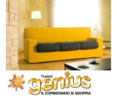 COPRIDIVANO 3 POSTI GENIUS IN TESSUTO BIELASTICO COLORE FOTO A SCELTA