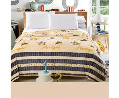 Coperta Xuan - Worth Having Kaki Stars Pattern Winter Dormitory Students Flanella addensata Quilt Thermal Sheets (Dimensioni : 120 * 200cm)
