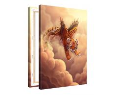 Larga stampa su tela per decorazione murale - CLOUD JUMPING - 40x60cm Immagine su tela su telaio in legno - Stampa su tela Giclée - Arazzo decorazione murale