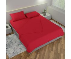 Leonardo Home - completo piazza e mezza da Letto 100% puro cotone - compreso nel completo 1 lenzuolo - 1 federa per cuscino standard - 1 sotto con angoli - prodotto 100% MADE IN ITALY