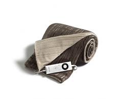 Imetec Intellisense Plaid Riscaldabile Singolo, Termocoperta con Tecnologia Intellisense, Morbida Microfibra Bicolore Reversibile, Lavabile in Lavatrice, 150 x 90 cm