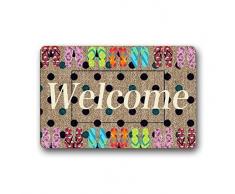 'AKF Shop decorativo motivo cassetta nastro divertente retrò Vintage Doormats Benvenuto Tappetini Tappetino da Ingresso Tappeto Zerbino Tappeto per interni/esterni/porta anteriore/bagno tappetini tappeti per la casa/ufficio/dormitorio