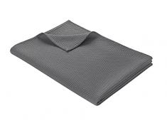 WOHNWOHL Copriletto (180x240 cm) • Coperta Estiva Leggera in Cotone 100% Waffle piqué • Coperta per Divano Versatile • Coperta Facile da Curare • Coperta di Cotone (Grigio)