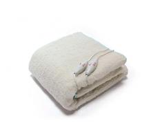 ARDES | AR4F22 Scaldaletto Matrimoniale Elettrico MORFEET Coperta Riscaldante con Scaldapiedi Integrato - Scaldaletto Matrimoniale Elettrico 2 Zone Calde, Termocoperta Singola Elettrica 100% Pura Lana