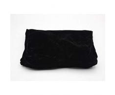 Alomejor Copertura per sgabello per pianoforte Copertura per sgabello anti polvere Pleuche Sgabello Coprisedili Panca per pianoforte Pieghevole Fodera per sedia Protezione per pianoforte(Nero)