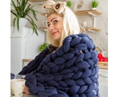 Coperta Lavorata A Maglia Con Nodo Intrecciato Coperta Alluncinetto Coperta Da Biancheria Da Letto Con Piumino Annodato Vegano Coperta Da Letto Super Grande Per Animali Domestici Sedia Divano Tappe
