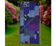 Copriletto trapuntato astratto patchwork stratificato colorato stampato patola coperta bohémien kantha letto server fatto a mano decorazione vintage pavimento biancheria da letto