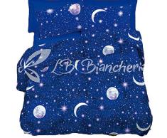 R.P Lilla 1 Piazza e Mezza cm 120x200 Lenzuolo sotto con Angoli 100/% Cotone Fantasia Sanremo Righe