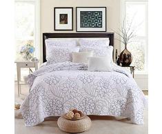 Trapuntina Copriletto Trapuntato Trapuntino Matrimoniale Trapunta Estiva Singolo Copriletto Trapuntato Patchwork 3 Pezzi,Color12-230x250cm