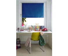 GARDINIA Tenda a rullo con rivestimento termico con morsetto o adesiva, Elevato riflesso della luce, Risparmio energetico, Opaca, Kit di montaggio incluso, EASYFIX Tenda a rullo con rivestimento termico, Blu, 60 x 150 cm (LxA)