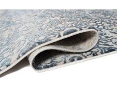 TAPISO Tappeto Salotto Classico Collezione Montreal – Colore Beige Blu Disegno Ornamentale Vintage – Spesso – Diverse Misure S-XXXL 140 x 190 cm