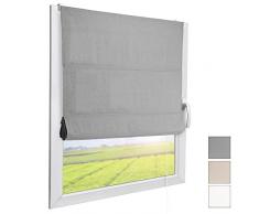Sol Royal Tenda avvolgibile Opaca RA3 40x130 cm Grigio - Tenda a Pacchetto Opaca - Tenda in Tessuto - Tenda Romana per finestre Opaca - Montaggio Senza forare - Supporti Inclusi