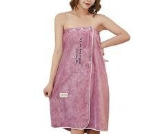 Asciugamano da Donna, Telo Pareo Altamente Assorbente, Kilt da Sauna in Morbida Spugna, per Doccia, SPA, Sauna, Spiaggia, Palestra,Viola,80*135cm