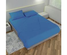Leonardo Home - completo singolo da Letto 100% puro cotone - compreso nel completo 1 lenzuolo - 1 federa per cuscino standard - 1 sotto con angoli - prodotto 100% MADE IN ITALY