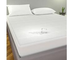 Leonardo Materasso - Coprimaterasso impermeabile piazza e mezza 120x200 - Coprimaterasso in spugna, Traspirante, lavabile, impermeabile con fascia.