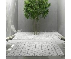 Universal Tappeto Etnico Bianco e Nero Fantasia Geometrica, Triangoli Nilo Bianco