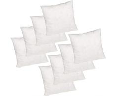 SuperKissen24. Set di 8 Cuscini Letto con Imbottitura in Poliestere - Anallergico Imbottitura Cuscini - Lavabile Cuscino per Divano, per Salotto - Good Sleep Bianco 40x40 cm