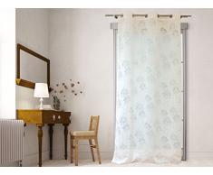 Soleil d Ocre 031674Â Fiore tenda a occhielli divorato poliestere 140Â x 240Â cm, Poliestere, Ecru, 140 x 250 cm