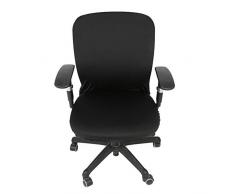 Raguso Fodera per Sedia per Computer da Ufficio, Fodera per Sedia in Tessuto Elastico Elasticizzato Rimovibile, Fodera per Sedia da Ufficio, Protezione dalla Polvere(Black)