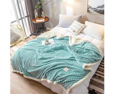CDML Coperte Pile Coperta di Flanella Spessa Calda di Agnello Cashmere Coperta Invernale Doppia trapuntino Singolo -1,5x2,0 m