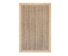 DN HANDICRAFT Tappeto indiano fatto a mano in fibra naturale marrone scuro 180 x 180 cm (180 x 180 cm)