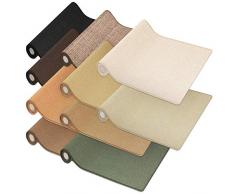 Tappeti Naturali Sisal - Passatoia Corridoio Antiumido e Antiscivolo, Tappeto 100% Fibra Naturale al Metro, in Vari Colori e Misure - 66x100cm, Nero