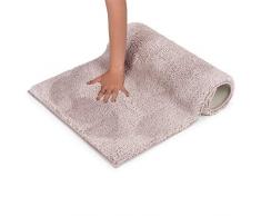 Blumtal Tappeto Bagno Antiscivolo, Tappeti Bagno Morbidi, Tappetino Bagno in Microfibra, 80x50cm, Beige