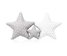 3 pezzi cuscino set stella asterisco cuscino decorativo circa 60 cm / 28 cm camera dei bambini deco stella cuscino cuscino bambino con imbottitura per camera da letto culla ragazza ragazzo SET1