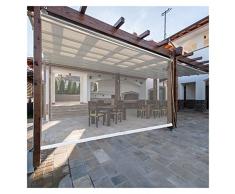 MAHFEI Tenda A Rullo for Esterno Pergola in PVC Trasparente, Grande Parete Verticale Cieca Scudo Protettivo for Schermo da Ufficio, caffè, Negozi al Dettaglio, Cassiere, Reception con Raccordi
