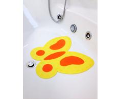 Outlook Design Italia Bali Tappeto Antiscivolo Doccia con Ventose, PVC, Giallo, 45 x 45 cm