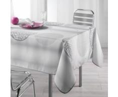 LHarmonie du Decor - Kosmo, Tovaglia da tavola rettangolare, in poliestere, motivo stampato, 150 x 240 cm, Grigio