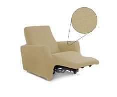 BIANCALUNA Copripoltrona per poltrone reclinabili Lounge Relax Genius R250 Panna