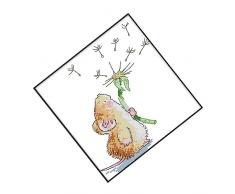 SEWACC Kit Di Ricamo Timbrato Punto Croce Divano Sfondo Pittura Trapunta Croce Kit Ricamo Con Motivo Accessori Fai Te Ricamo Stampato Topi Modello Punto Fortunato Materiale Pacchetto