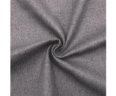 DESHOME Vienna - Tessuto al metro per divani Idrorepellente Stoffa al metro per tappezzeria divani, poltrone, cuscini, sedie, arredo (1 metro, Grigio scuro)