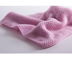 Sofficissima Coperta da Bambino in Cashmere al 100% (Cashmere Baby Blanket) - Rosa - Realizzato a mano ad in Scozia con Love Cashmere