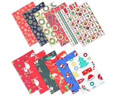 50 X 50cm Natale Tessuto Al Metro,12 Pezzi Stoffa Tessuto Cotone,Stoffe Patchwork Per Cucito Creativo Natale Babbo Natal Fiocchi Di Neve Modelli Applica a Decorazione Della Feste Fai Da Te Artigianato