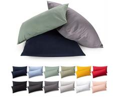 Blumtal Coppia Federe Cuscini Divano 50x50, Copricuscini, Federa Cuscino, Copricuscini Divano, Tinta Unita, 2 Pezzi, Grigio