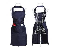 SODIAL (R) Plain Grembiule tasca frontale per Butchers Chef Kitchen Craft Cooking Baking Cameriere - blu