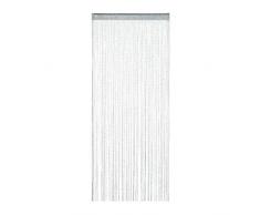 Relaxdays Tenda a Fili, Accorciabile, 90x245 cm, con Passante, Porte e Finestre, Frange Divisorie, Separé, Argento