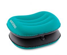 SUKCESO [Set di 2 Cuscini da Campeggio Gonfiabili - Ultraleggero (90 g/pcs) - nessun rumore - Cuscino Gonfiabile Comprimibile Impermeabile Comodo Cuscino da Spiaggia da esterno, Escursionismo Blu