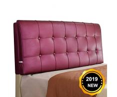 LIXUMEI Copri Testata Letto in Pelle Cuscini da Lettura, Antipolvere Letto Rigido in Legno Massello Addensato Cuscino Schienale Completo Anti-collisione Protezione