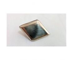 TOMASELLI MERCERIA Calamita per Tende Modello rombo in Acciaio Liscio Colore Argento Satinato Dimensioni 55x40 mm