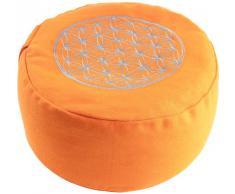 Berk YO-21-OR - Accessori da Meditazione - Cuscino Fiore della Vita, Colore: Arancione